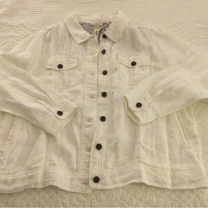 Sundance White 100% Linen Jacket